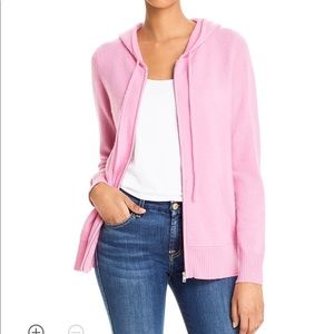 NWOT C by Bloomingdale’s Cashmere Zip Cardigan